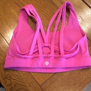 Pink lulu lemon sports bra.